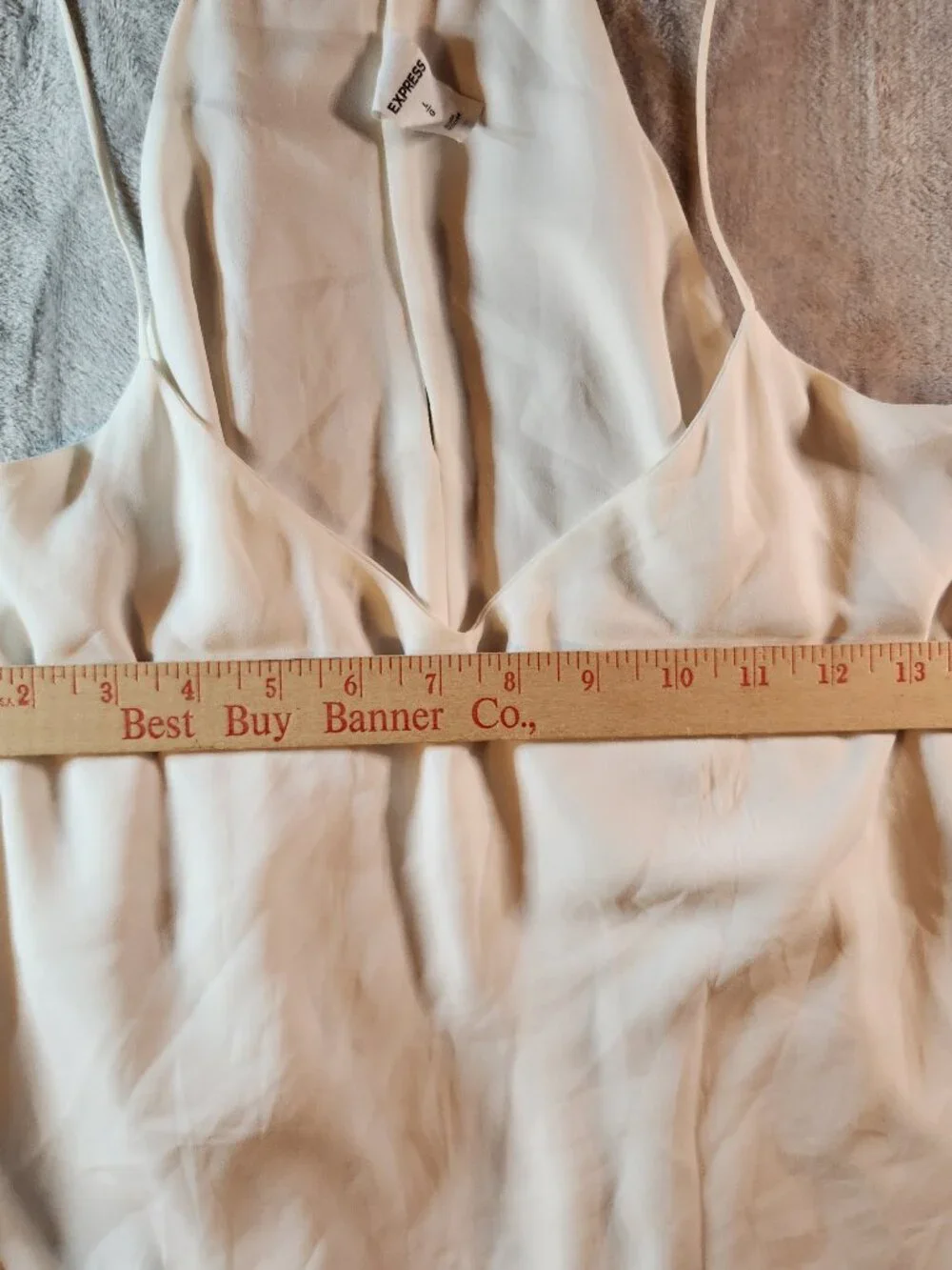 Express Ivory Halter Neck Spaghetti Strap Cami  L